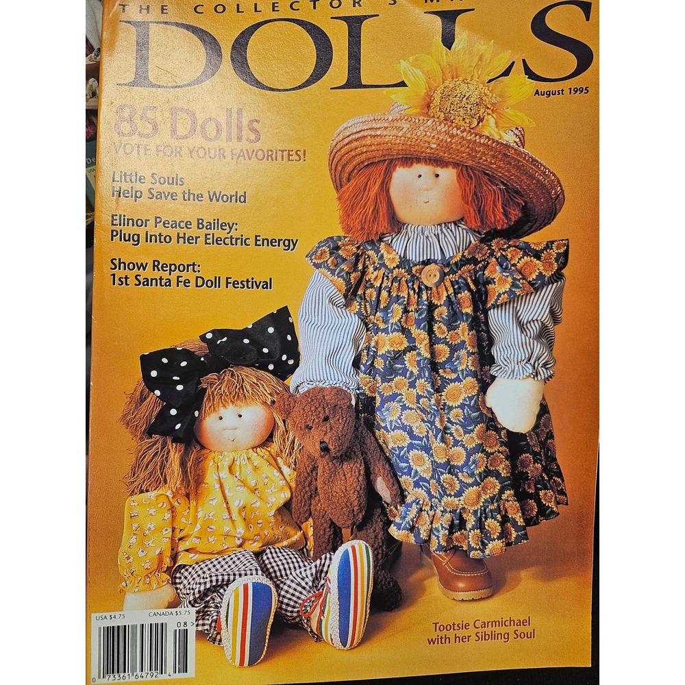 The Collector's Magazine Dolls August 1995 Elinor Peace Bailey Santa Fe Festival